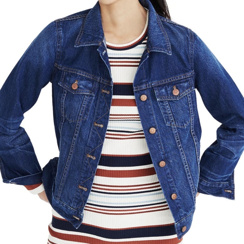 Madewell Classic Dark Wash Denim Jacket